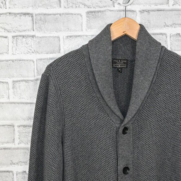 Rag & Bone NY Standard Issue Avery Shawl Collar Cardigan in grey size Small - Picture 4 of 7